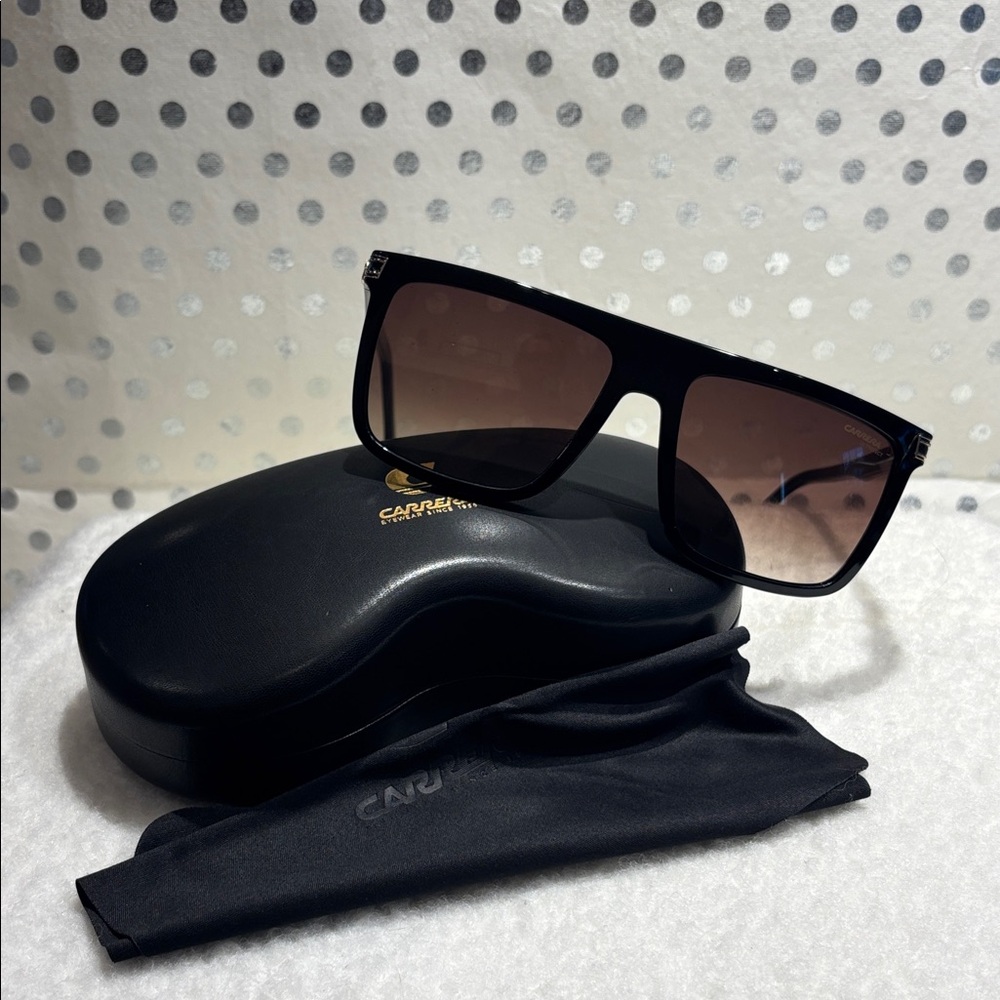 Carrera Black Frame Sunglasses with Brown Lenses Brand New Authentic